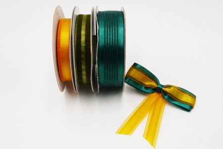 Dark Green Sheer Ribbon Set